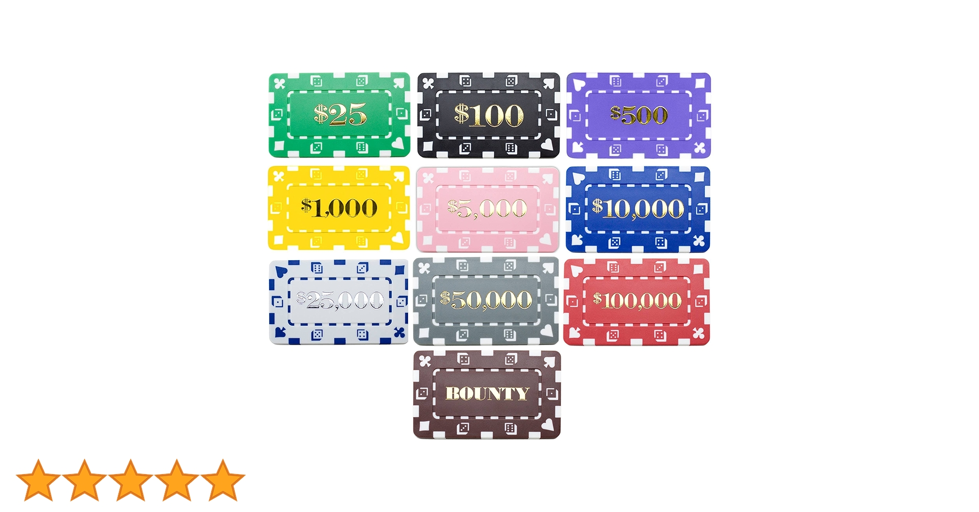 Amazon | ポーカーチッププラーク25個セット - タイプをお選び